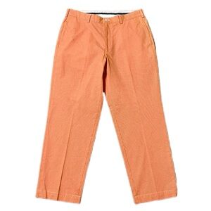 Brooks Brothers Orange Gingham Check Dress Pants Size 32x30